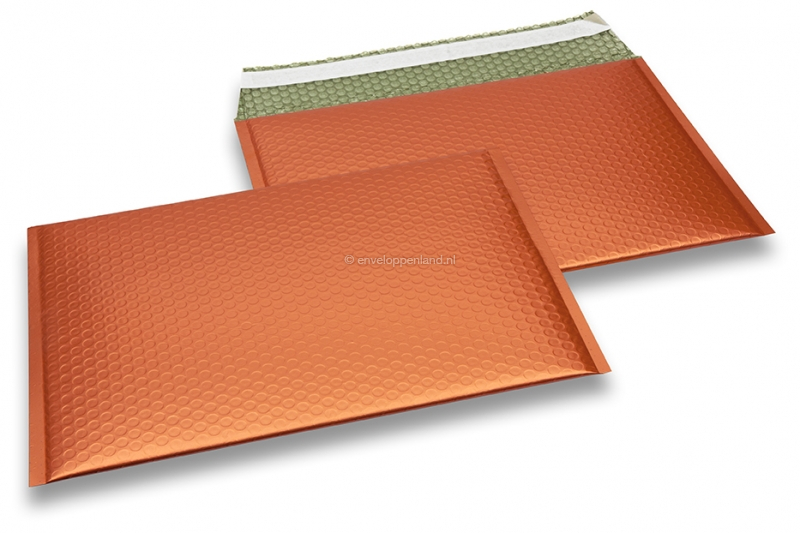 Luchtkussen enveloppen ECO mat metallic - oranje 235 x 325 mm
