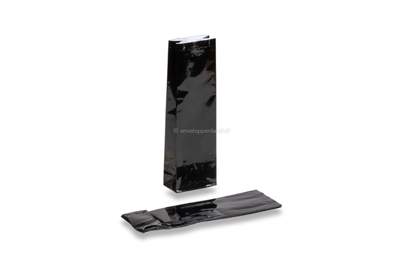 Blokbodemzakjes gekleurd - zwart 55 x 30 x 175 mm, 50 gram