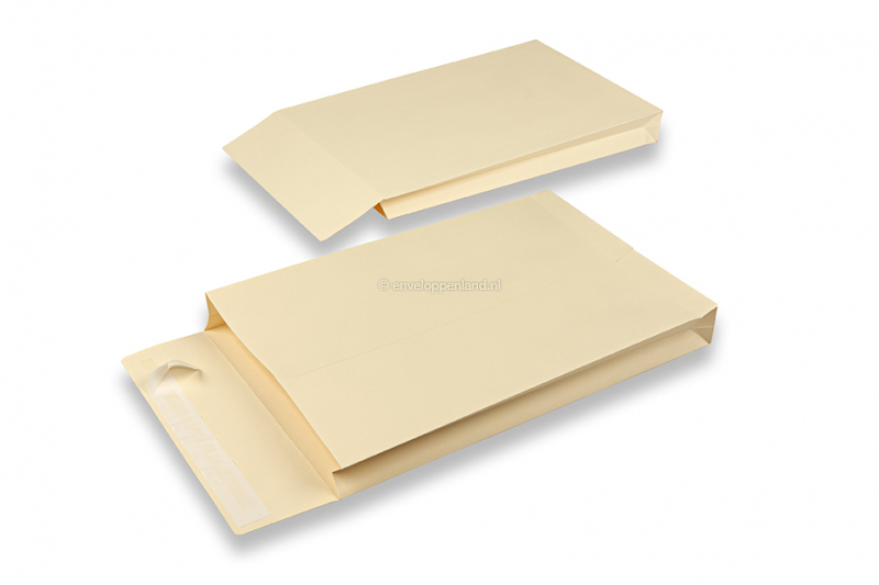 Monsterzak enveloppen blokbodem - 230 x 350 x 40 mm, creme