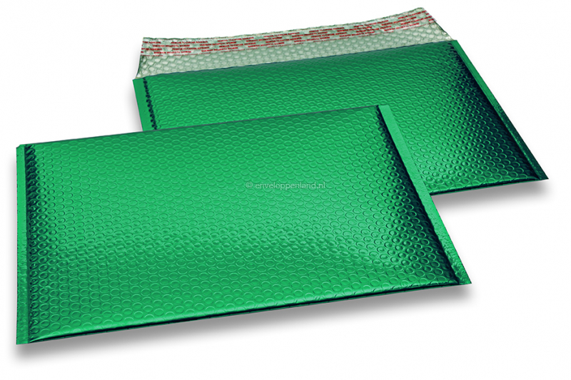 Luchtkussen enveloppen ECO metallic - groen 235 x 325 mm