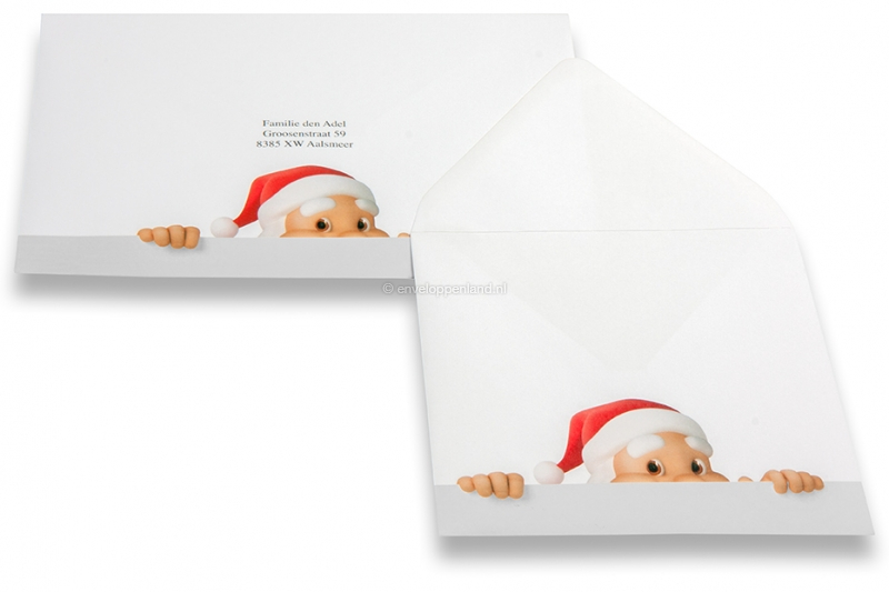 Kerstkaart enveloppen - gluren
