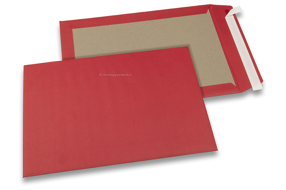 Bordrug enveloppen gekleurd - Rood, 229 x 324 mm