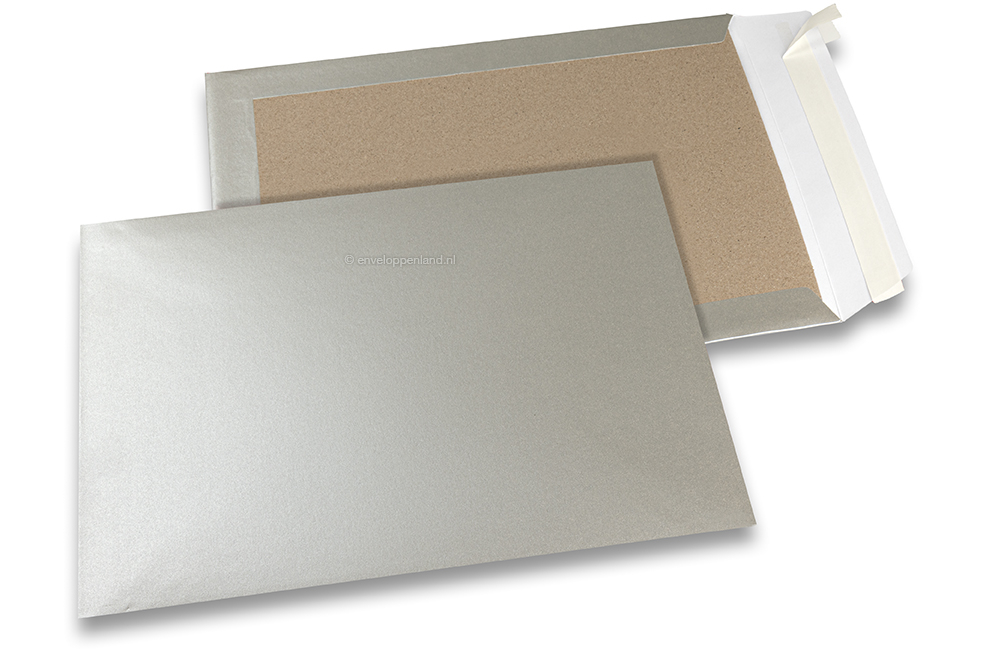 Bordrug enveloppen gekleurd - Zilver, 229 x 324 mm